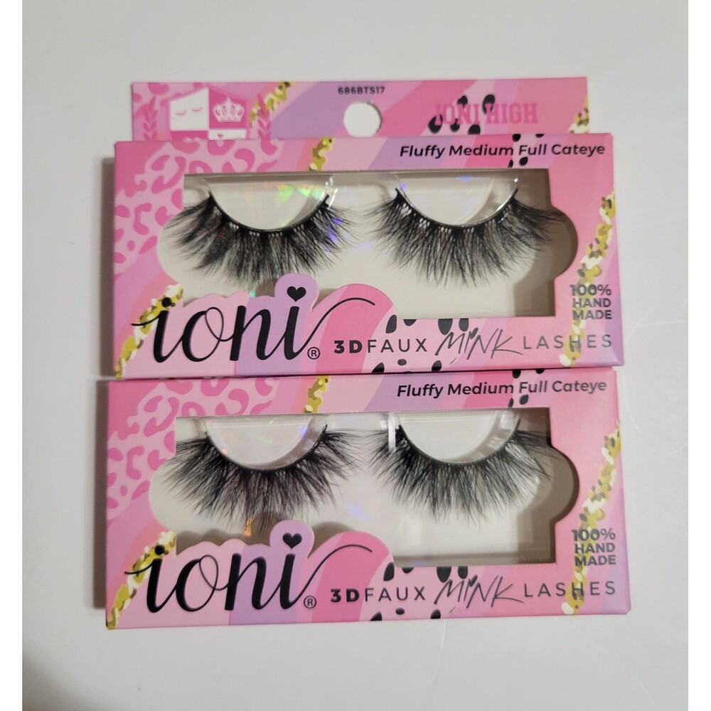 Ioni High Lash Bundle Set Of 2 Fluffy Medium Full Cateye False Eyelash Lot